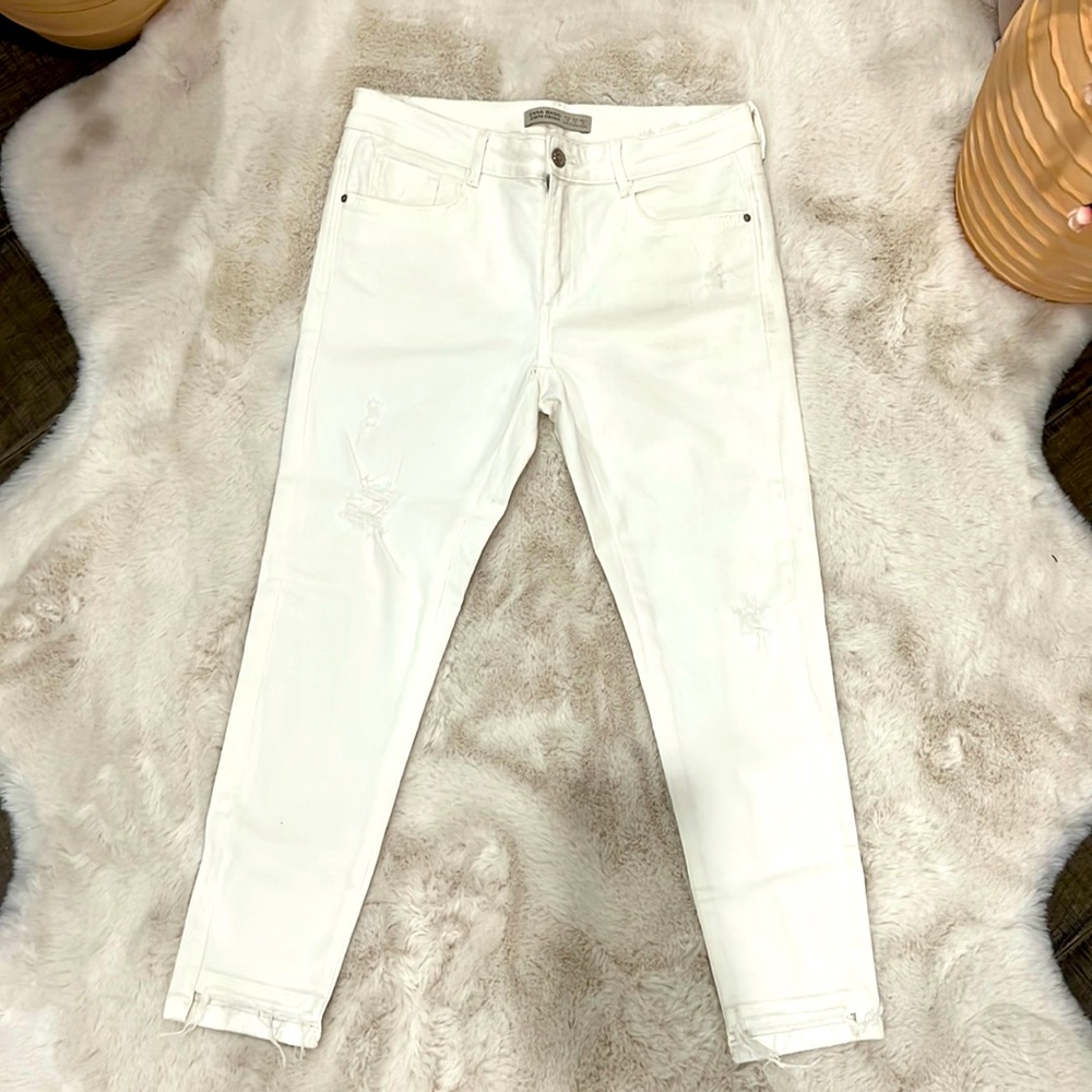 Zara white pants size 42